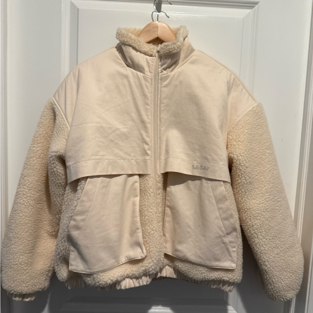 Koral Off-White Teddy Jacket